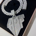 Custom made 4PF name pendant with VVS Moissanite iced out buss down hip hop rapper chain0