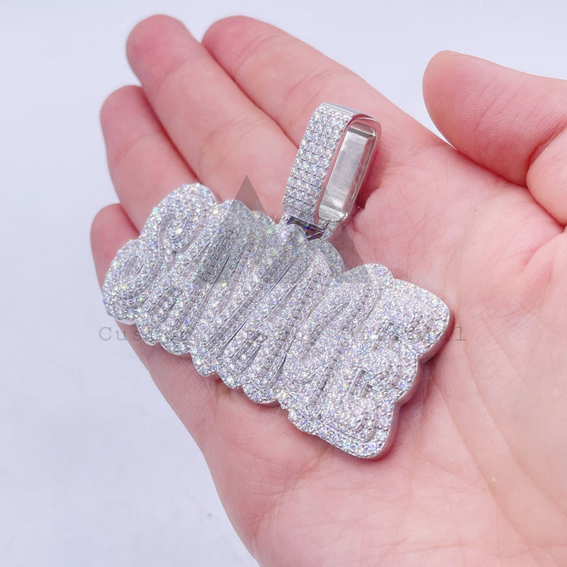 Подвеска Savage из серебра 925 пробы с бриллиантами и муассанитом Iced Out VVS диаметром 2,5 дюйма