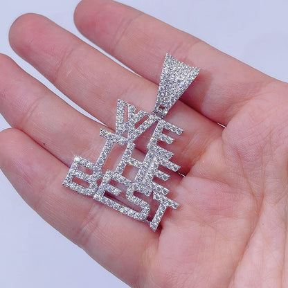 Hip Hop Bling Iced Out VVS Moissanite We The Best Pendant For Sale